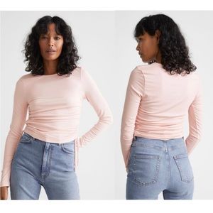 LAST CHANCE🚨 OTHER STORIES Ruched Side Tie Long Sleeve Top